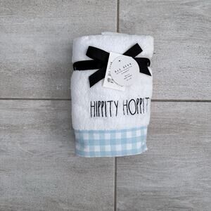NEW RAE DUNN HIPPITY HOPPITY EASTER HAND TOWELS - 0359